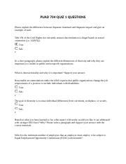 there are several legal tests to show disparate impact except:|disparate impact quiz.